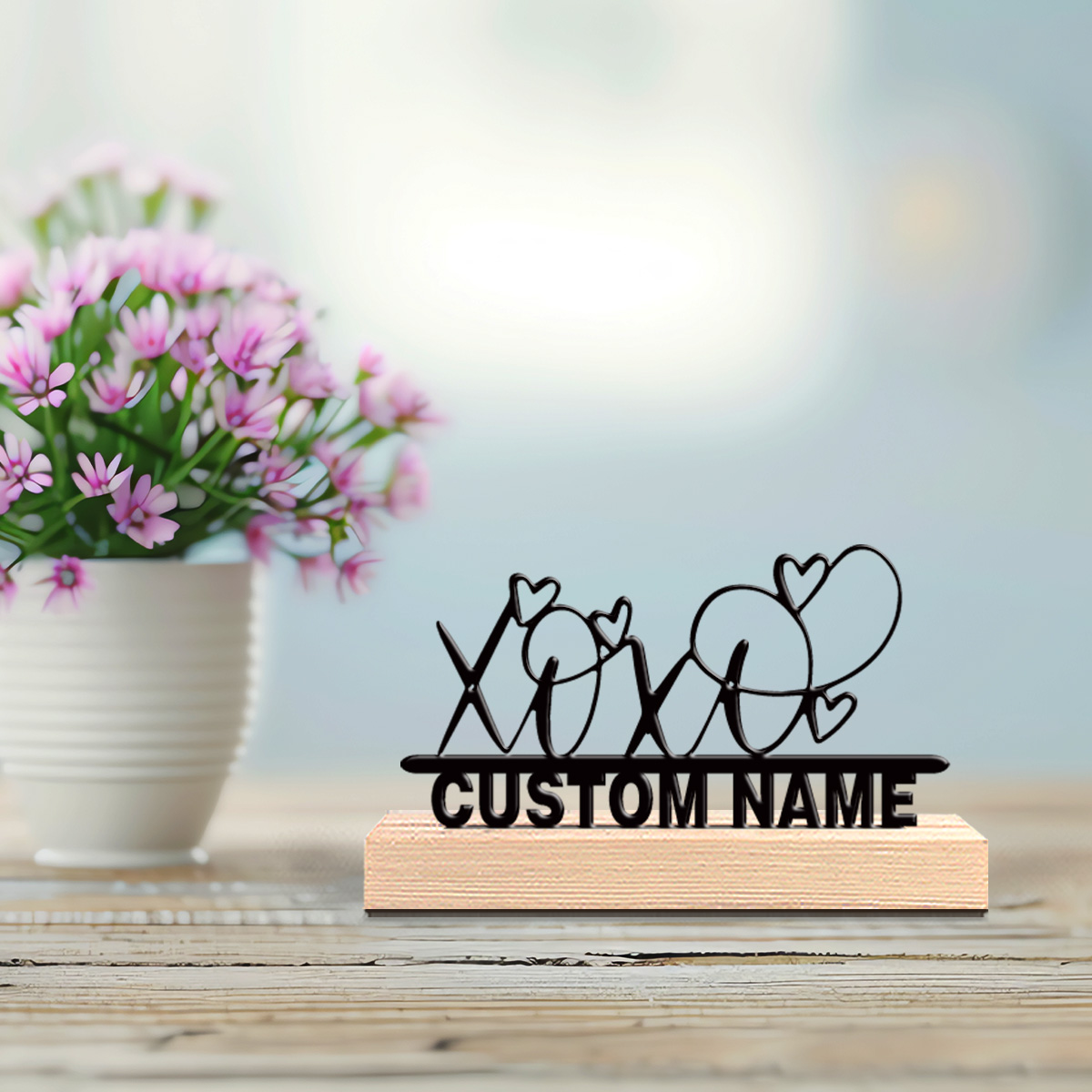 Industrial Laser Table - 1pc Personalized Custom Love Metal Statues
