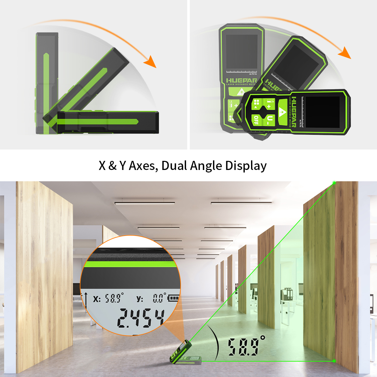 Huepar Laser Rangefinder Digit - Industrial Laser Tape Measure 评论和价格