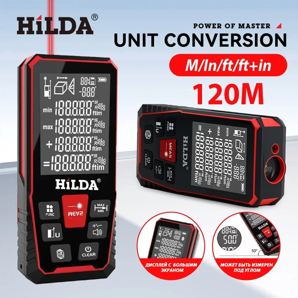 HILDA Laser Distance 50M/100M/ - Industrial Laser Tape Measure 评论和价格