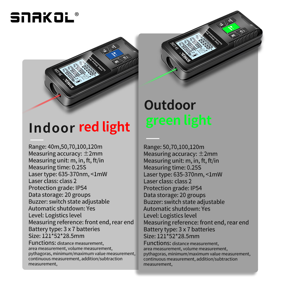 Snakol Laser Distance Meter 40 - Industrial Laser Tape Measure 评论和价格