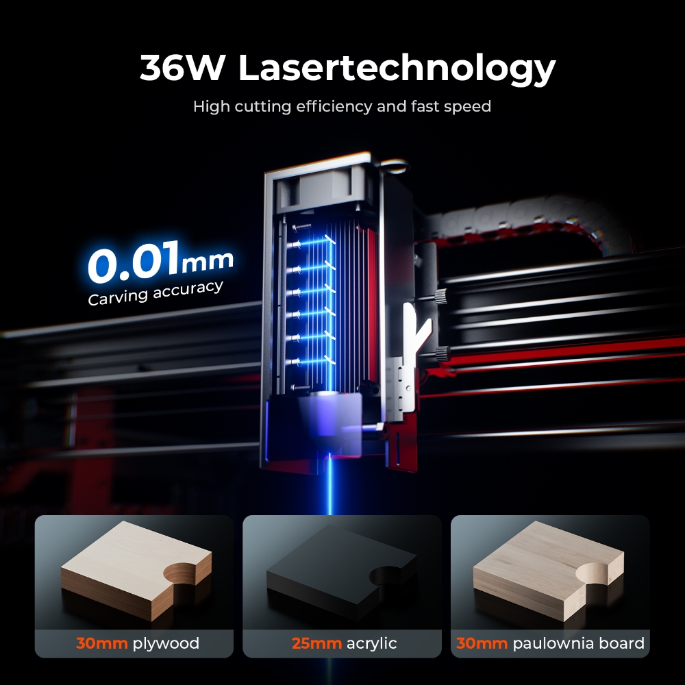 ACMER S2 PRO 36W/48W Laser Eng - Laser Engraving Software 评论和价格
