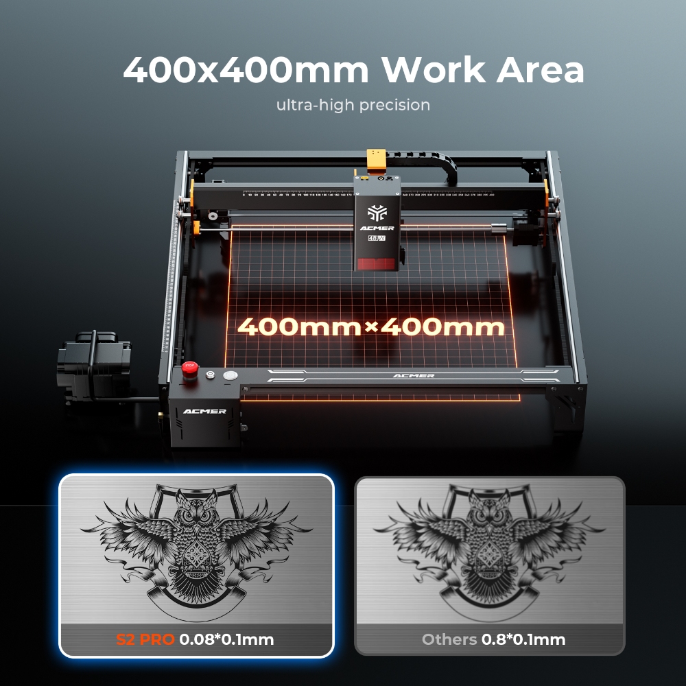 ACMER S2 PRO 36W/48W Laser Eng - Laser Engraving Software 评论和价格
